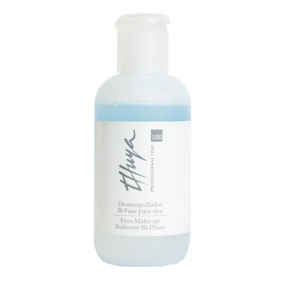 Bi-phase eye makeup remover specific for waterproof makeup.